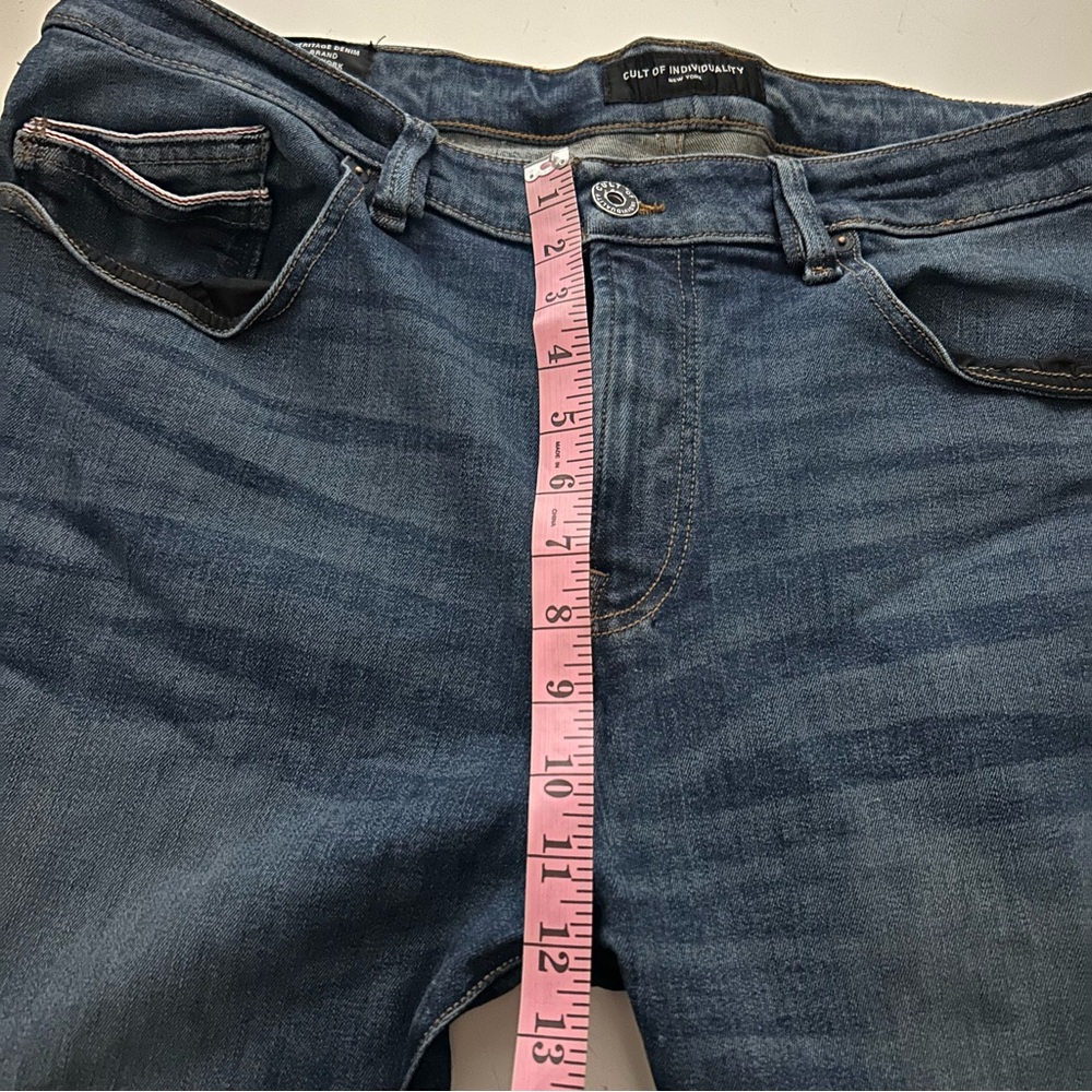 Cult of Individuality Rocker Slim Stretch Straight Japanese Selvedge Jeans 38/32 - Picture 14 of 16